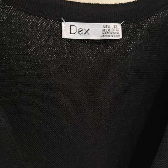 NWOT lot of 2: Dex Pleated Shoulder Pad button down Sweater size 2X - Picture 3 of 10